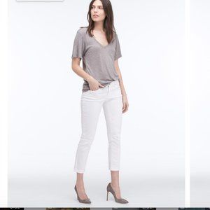 AG JEANS The Stilt Rollup in White